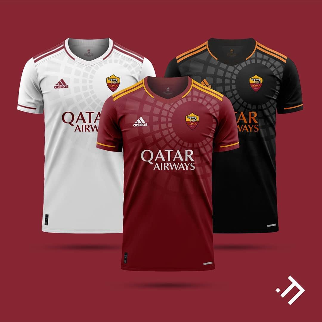 As Roma Kit 21/22 - AS Roma - Home Fantasy Kit by Umbro - As roma has a unique serie a kits 